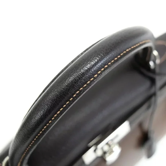 AUTHENTIC KELLY 35 RARE 2 tone brown Amazonia calfskin satchel bag - Picture 11 of 16